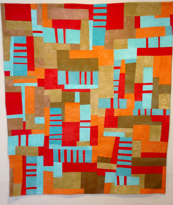 Geometric quilt by Anne Hammond