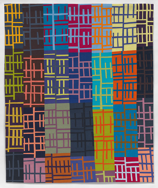 Lines Of Communications #4- contemporary quilt by Anne Hammond